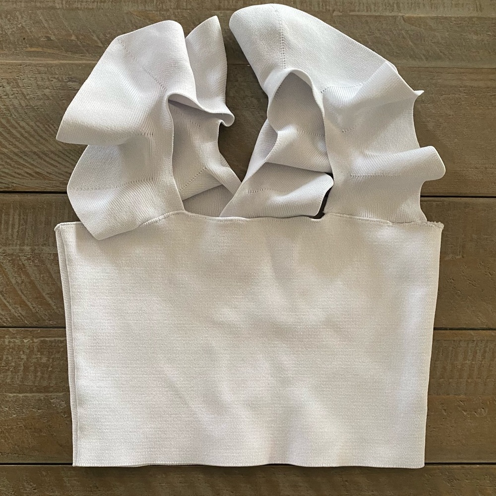 Bandage Ruffled Tank Top - Picture 2 of 6